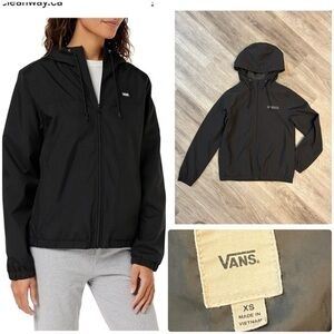 Vans Black Utility Jacket with Hood and Full-Length Zipper